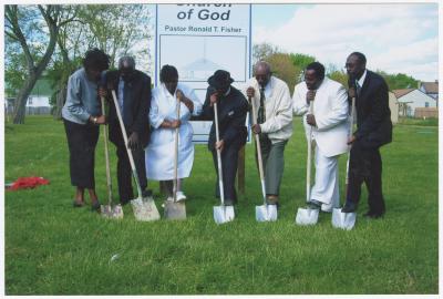 Breaking ground at the Gospel Church of God