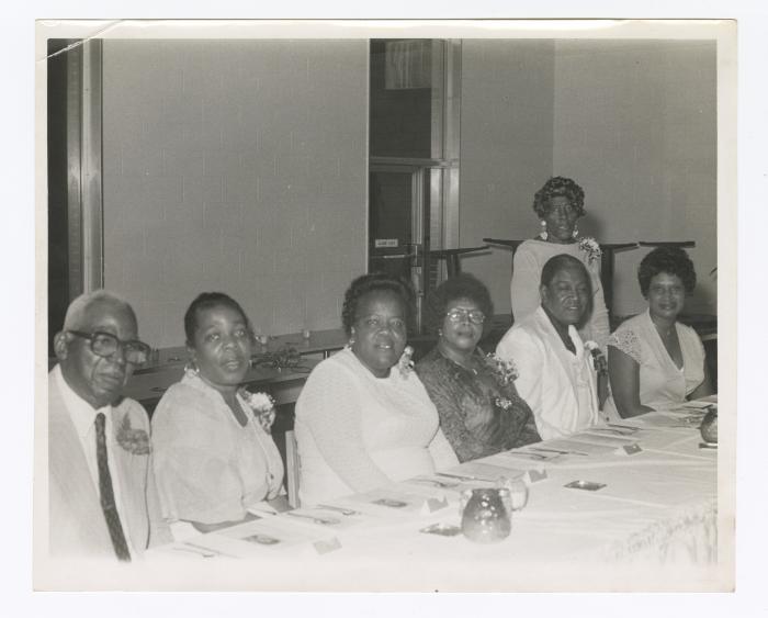 Guests at a formal dinner