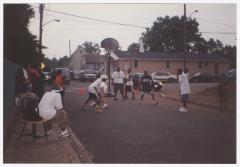 Basketball game outside the Gospel Church of God