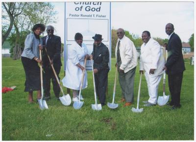 Breaking ground at the Gospel Church of God