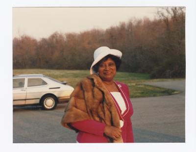 Woman with furs 