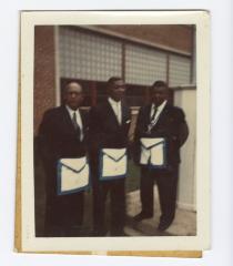 Three men in Masonic aprons