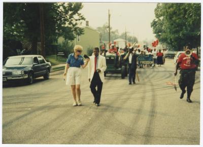 Bishop Ronald T. Fisher leading march