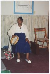 Woman with tambourine