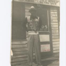 Claude Gilbert standing in front of the original Uptown Club
