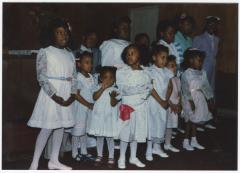 Young girls at the Gospel Church of God