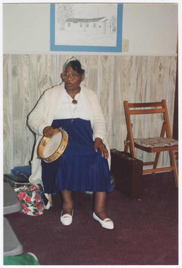 Woman with tambourine