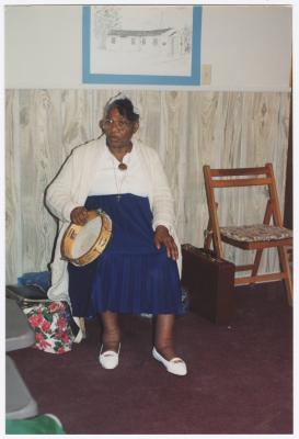 Woman with tambourine