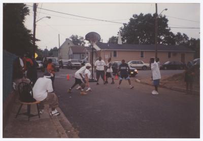 Basketball game outside the Gospel Church of God