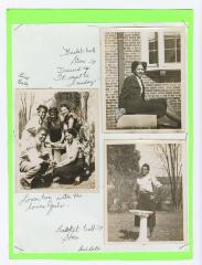 Three photos of basketball stars and bird baths at Maryland State Teachers College at Bowie