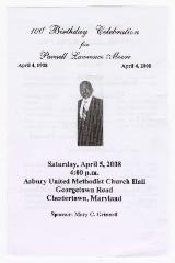 Purnell Lawrence Moore birthday program