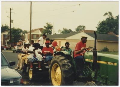 Group on tractor