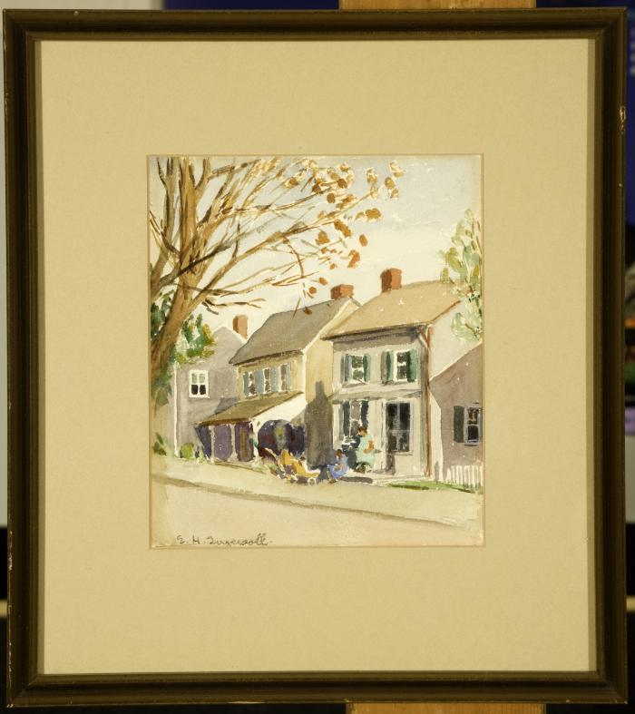 Black village at Pomona by Emma Hess Ingersoll (1878-1941)