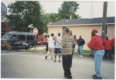 Basketball outside the Gospel Church of God
