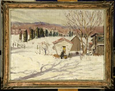 Corn from the crib by Emma Hess Ingersoll (1878-1941)