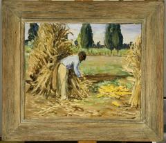 Archie Clayton corn shucking by Emma Hess Ingersoll (1878-1941)