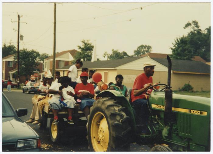Group on tractor