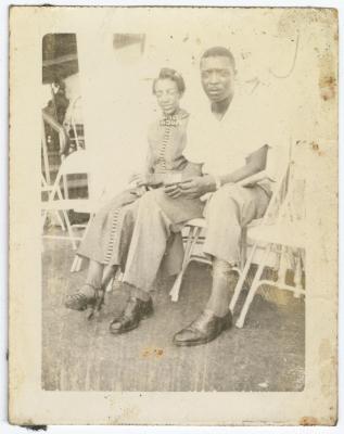 Oliver and Elaine Hamilton Hopkins sitting together