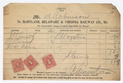 Abraham Robinson shipping bill, 1915