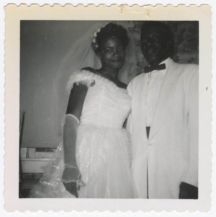 Shirley Cann and Melvin Hamilton on their wedding day