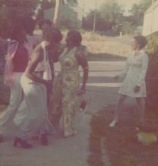Women dancing after the wedding reception Jackie Lively and Juan Gonzalez