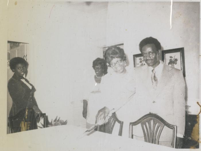 Vanessa Dotson Winchester, Lauretta Hamilton Dotson, and Isaac Dotson smiling