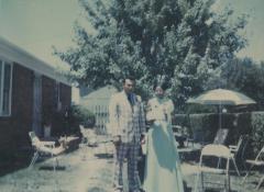 Juan Gonzales and Jackie Lively in her parent's yard in Chestertown