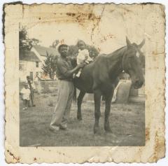 Oliver Hopkins with Vanessa Dotson on horseback