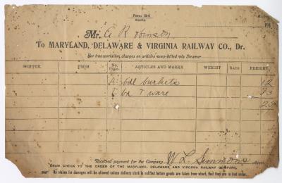 Abraham Robinson shipping bill, 1916 June 17