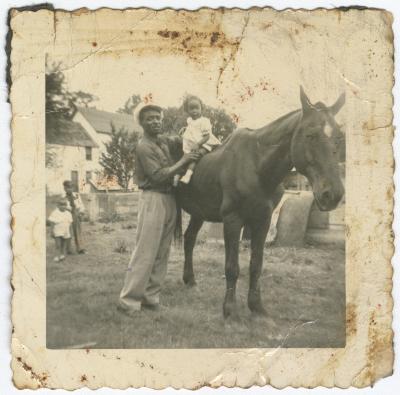 Oliver Hopkins with Vanessa Dotson on horseback