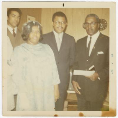 James Burgess, Valerie B. Anderson, Dolson Anderson and Rev. Frederick G. Jones