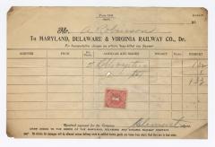 Abraham Robinson shipping bill, 1915 November 9
