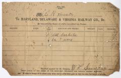 Abraham Robinson shipping bill, 1916 June 17