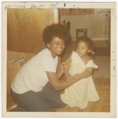 Lauramae Hamilton Jones holding her niece