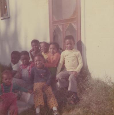 Children sitting outside