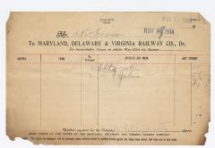 Abraham Robinson shipping bill, 1914 November 19