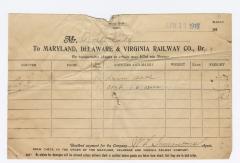 Abraham Robinson shipping bill, 1916 April 13