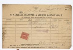 Abraham Robinson shipping bill, 1915 September 25