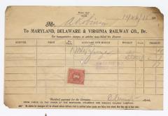Abraham Robinson shipping bill, 1915 October 26
