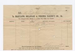 Abraham Robinson shipping bill, circa 1910 February