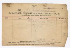 Abraham Robinson shipping bill, 1914 November 5