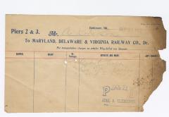 Abraham Robinson shipping bill, 1915 September 22