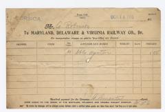 Abraham Robinson shipping bill, 1915 October 14
