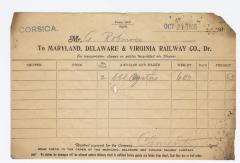 Abraham Robinson shipping bill, 1915 October 21