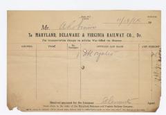 Abraham Robinson shipping bill, 1914 November 19