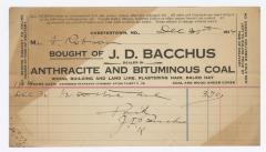 Bacchus Coal statement, 1914 December 30