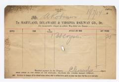 Abraham Robinson shipping bill, 1914 November 7