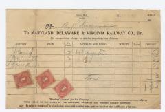 Abraham Robinson shipping bill, 1915 October 12