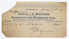 Bacchus Coal statement, 1915 January 23