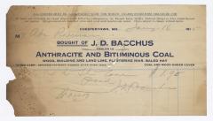 Bacchus Coal statement, 1915 January 16
